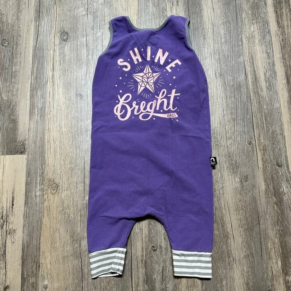 RAGS One-Piece Romper Purple 2T Shine Bright Star Cotton Spandex